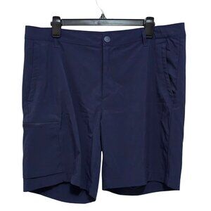 All In Motion Men's Golf Shorts Navy Blue Quick Dry Side Zipper Pocket Size 38